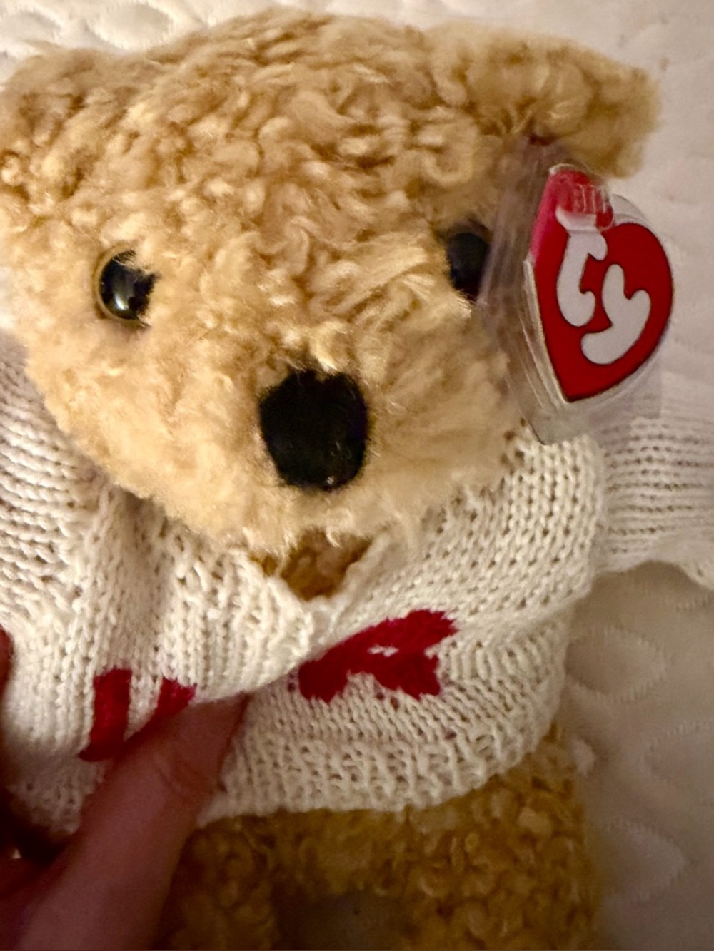 Ty Beanie Babies Baby Curly Bear Patriotic